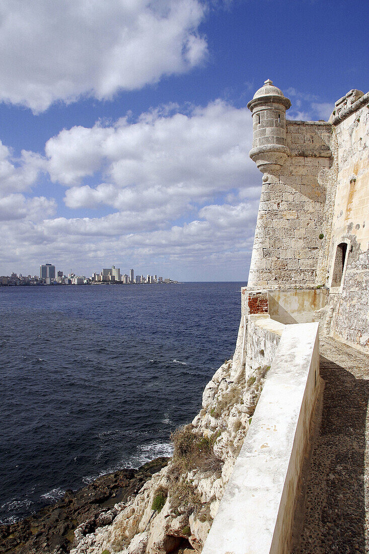 Fortress of El Morro, Havana in background. Cuba