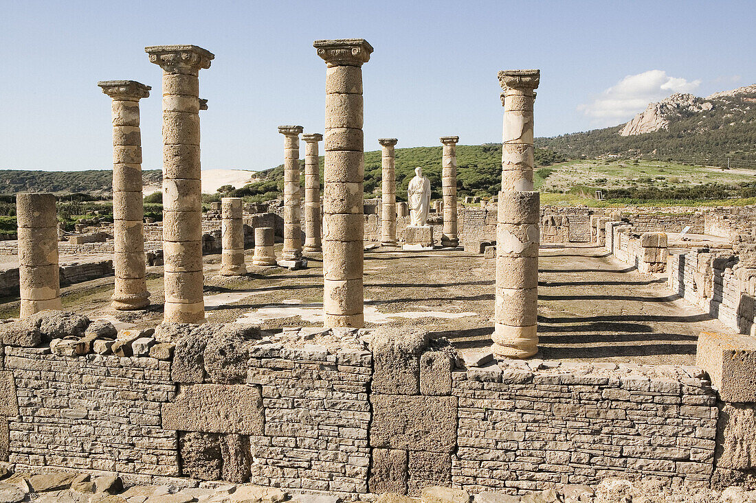 Ruins of old roman city of Baelo Claudia, Tarifa. Cadiz province, Andalusia, Spain