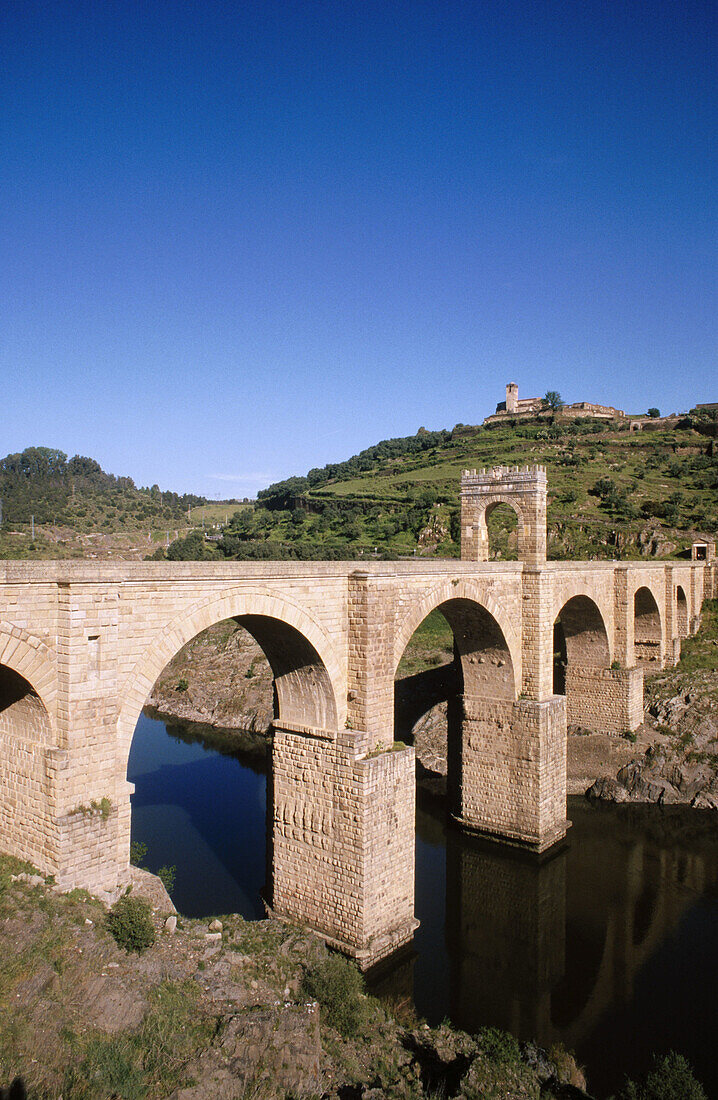 Roman bridge. Alcantara. Caceres province. Extremadura. Spain