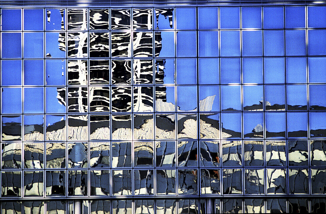 Reflections, buildings of the business sector Paris La Défense. France
