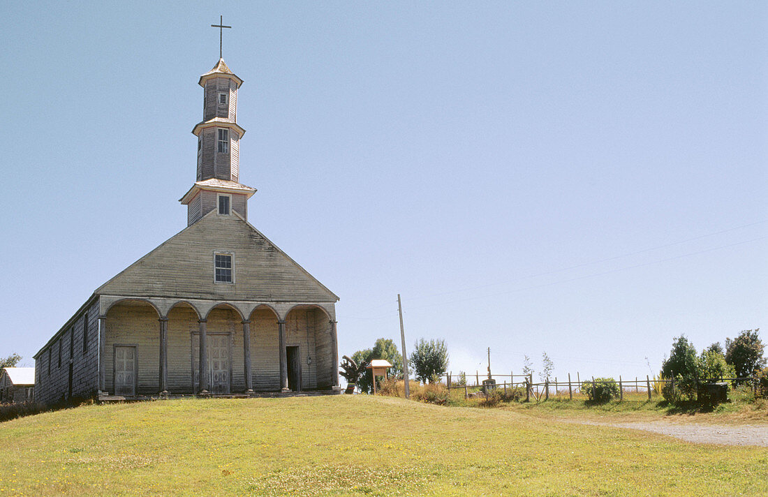 Vilupulli church. Chiloé island. Chile.