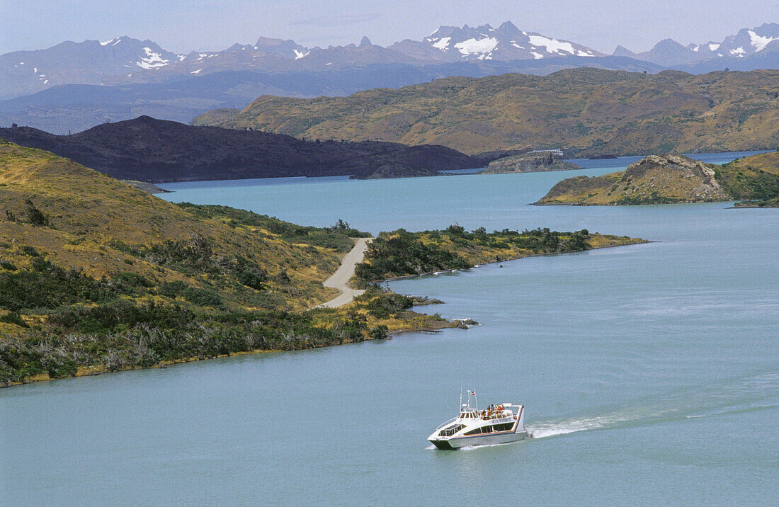 Pehoe lake. Torres del Paine National Park. Magallanes XIIth region. Chile.