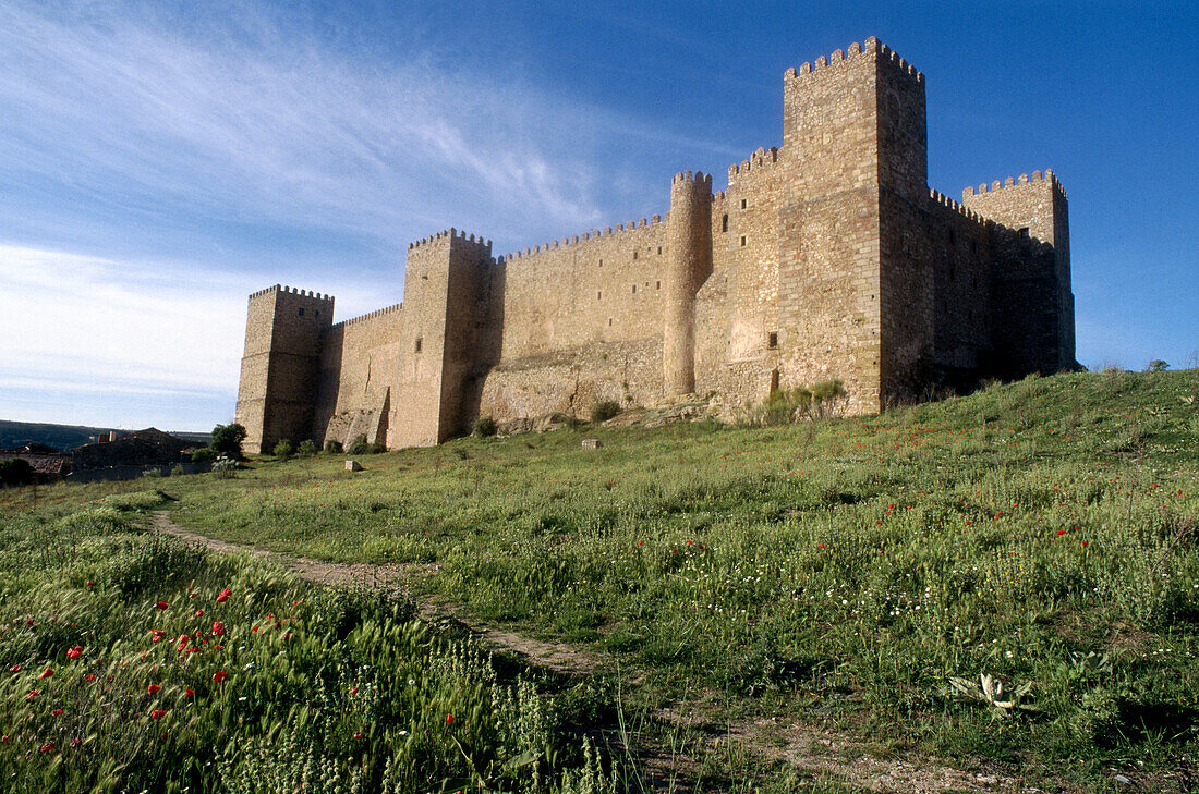 Castle (now a state-run hotel), old Arab alcazaba. Sigüenza. Guadalajara province, Spain