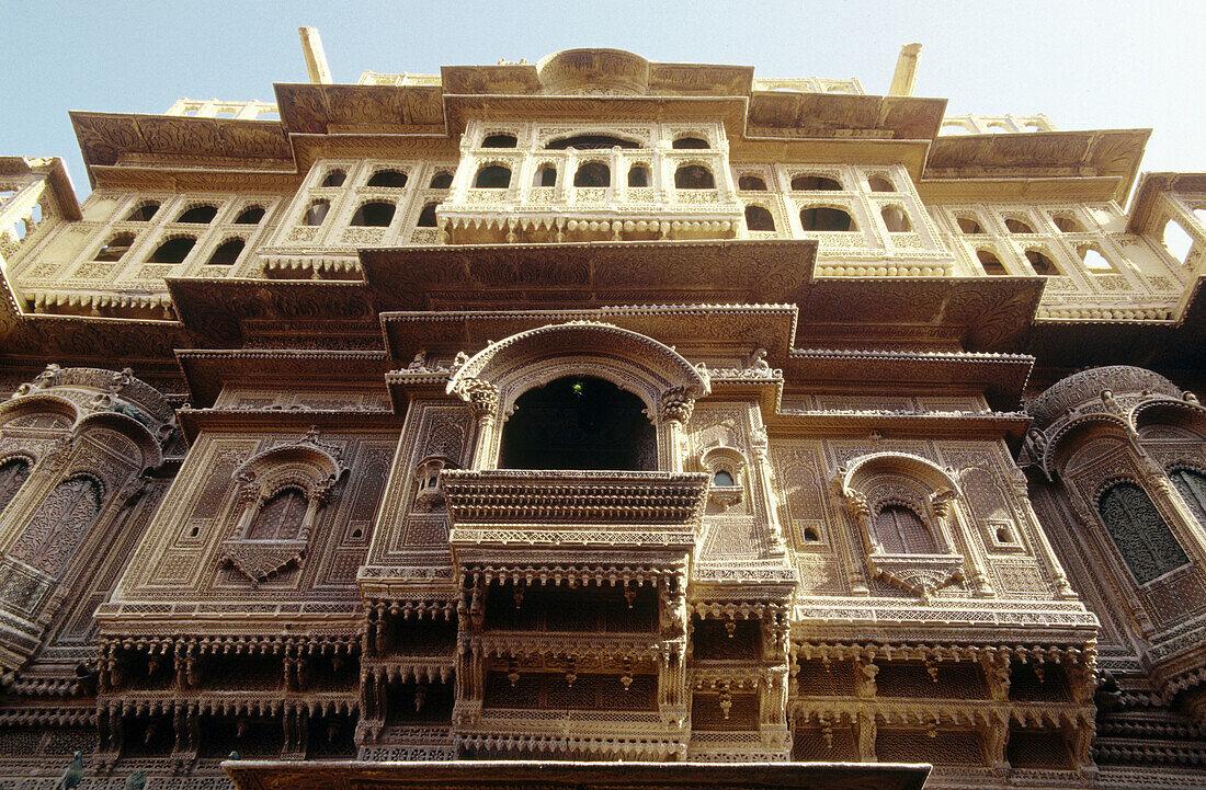 Haveli , noble house. Jaisalmer fort. Thar desert. Rajasthan. India.
