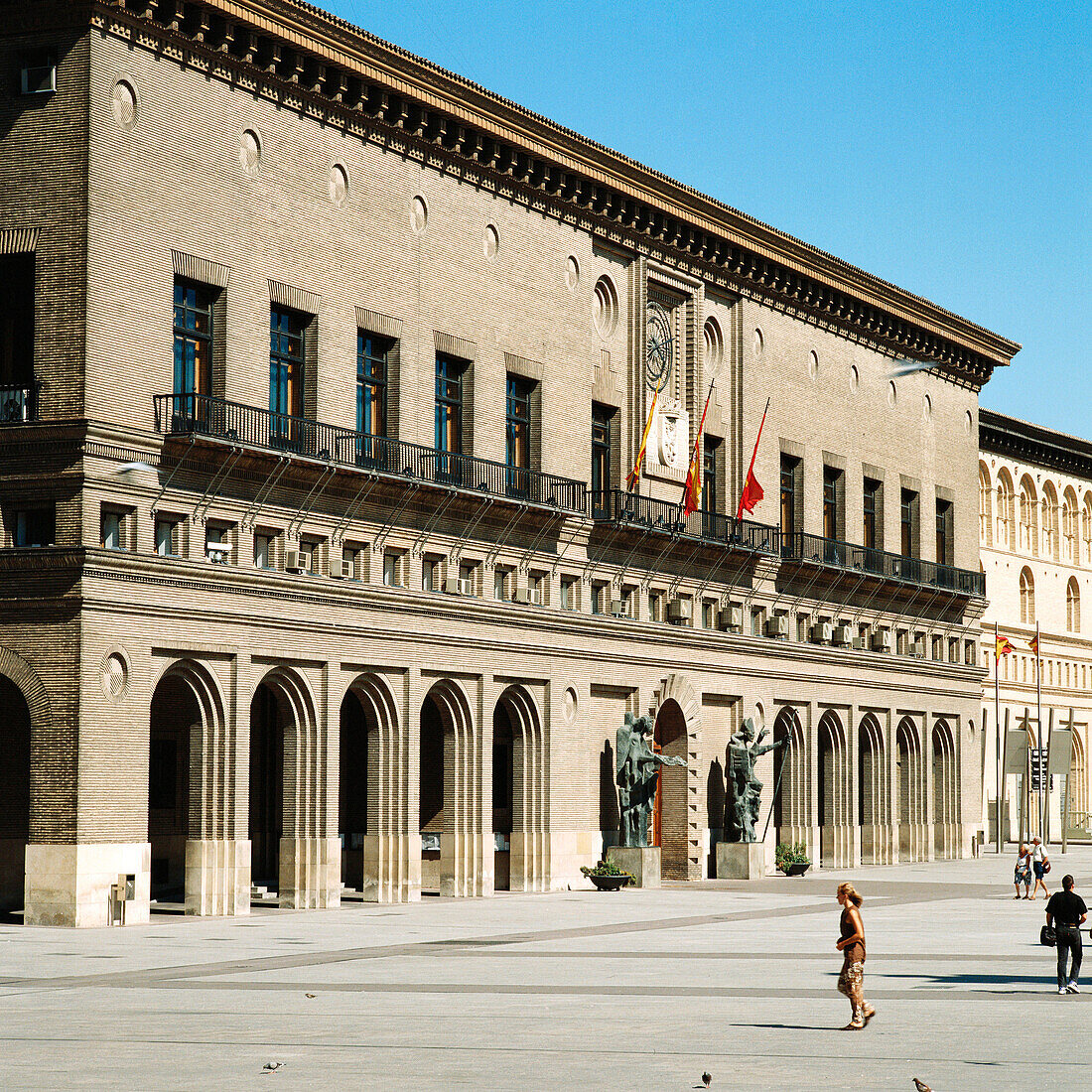 Town Hall in Plaza del Pilar, Zaragoza. Aragón, Spain.