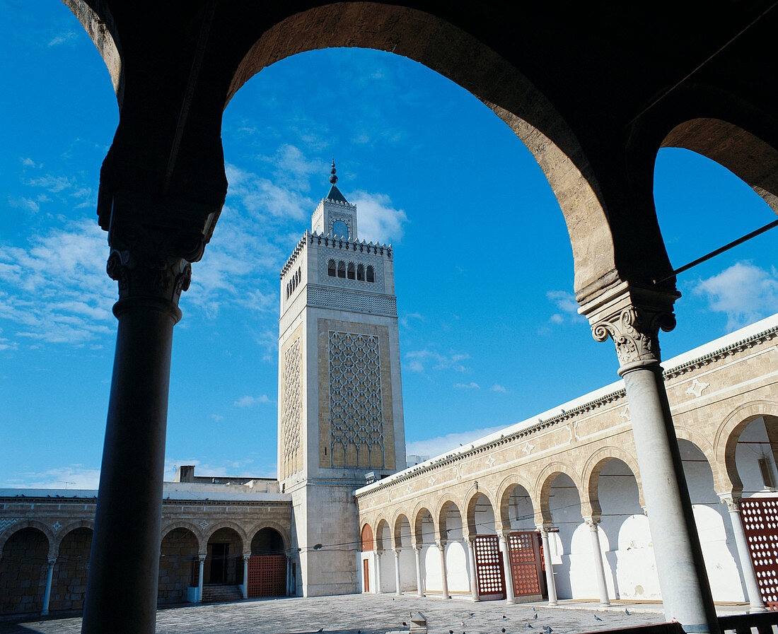 Mosque of the olive tree (El-Zitouna).Tunis, Tunisia.