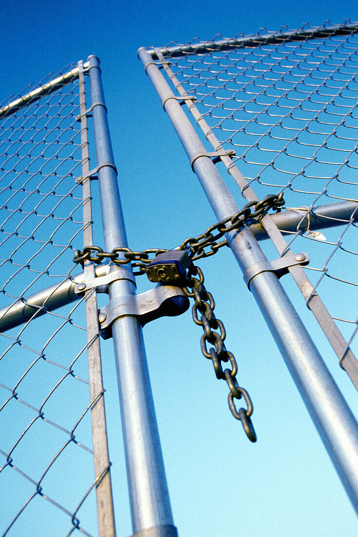 Padlocked security gate