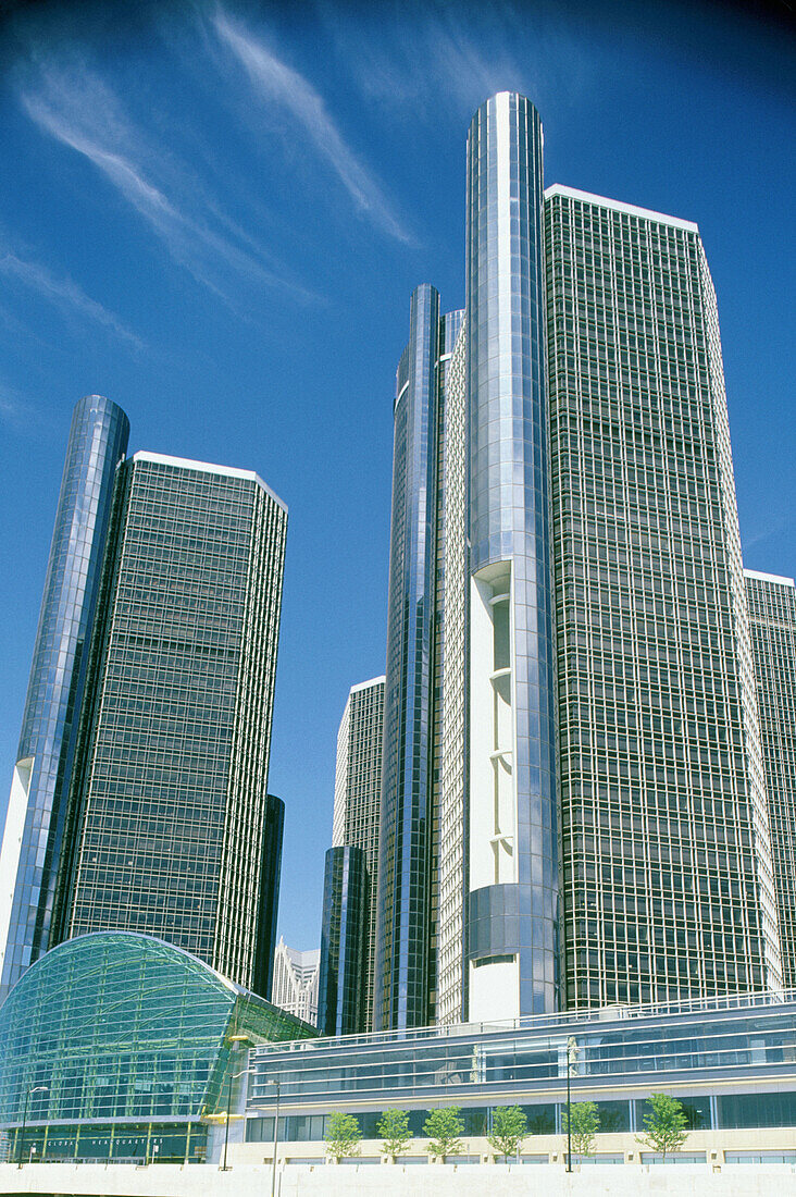 Renaissance Center in downtown Detroit. Michigan. USA