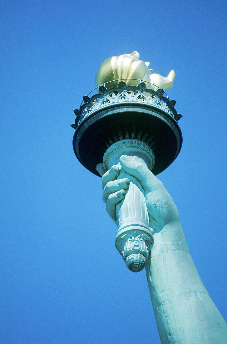 Torch of Statue of Liberty. New York City, USA