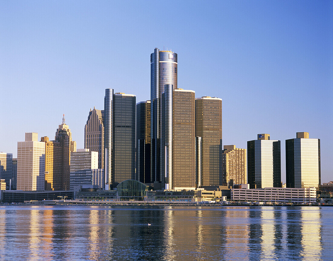 Renaissance Center in downtown Detroit. Michigan. USA