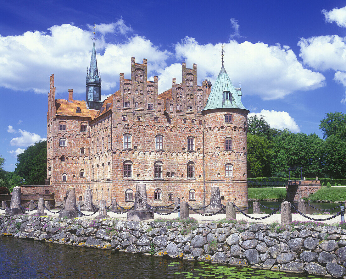 Egeskov castle, Fyn island, Denmark.