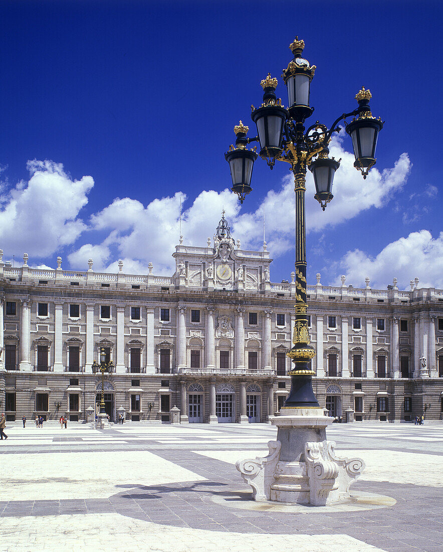 Plaza de la armeria, Palacio real, Madrid, Spain.
