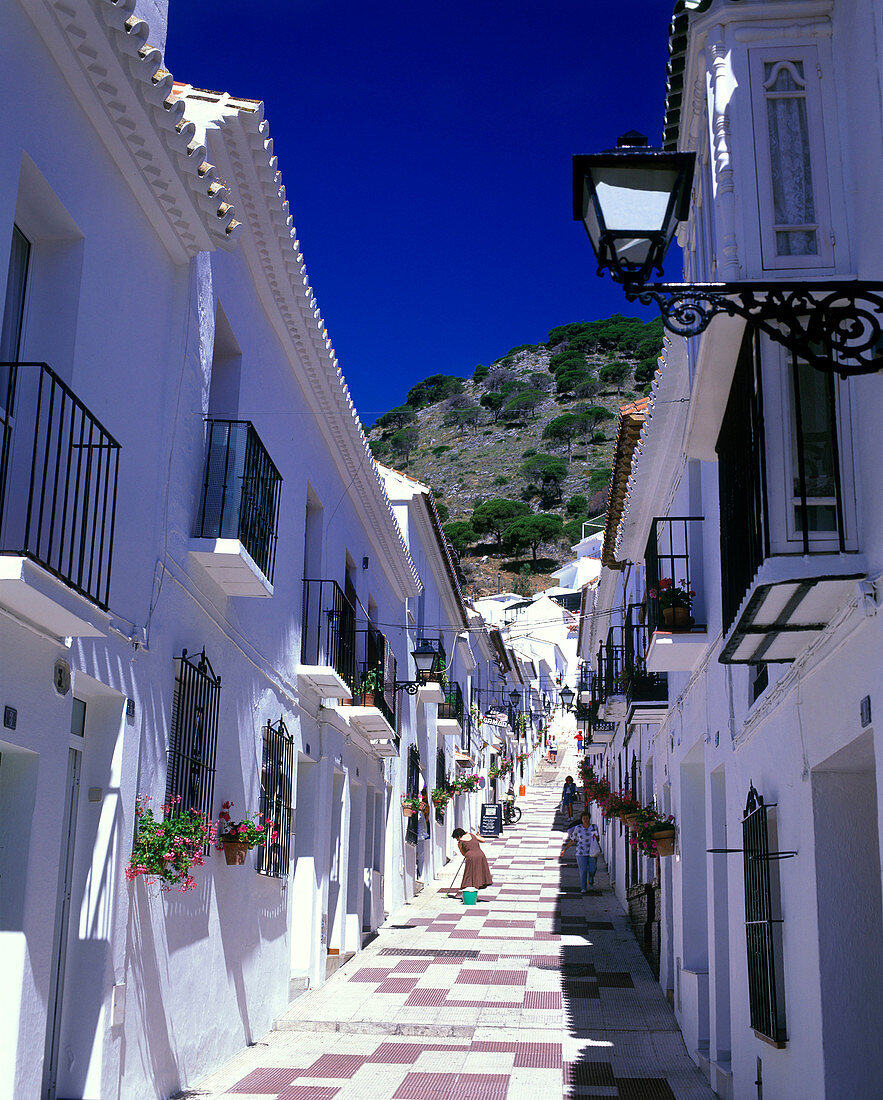 Street scene, Mijas, Costa del sol, Andalucia, Spain.