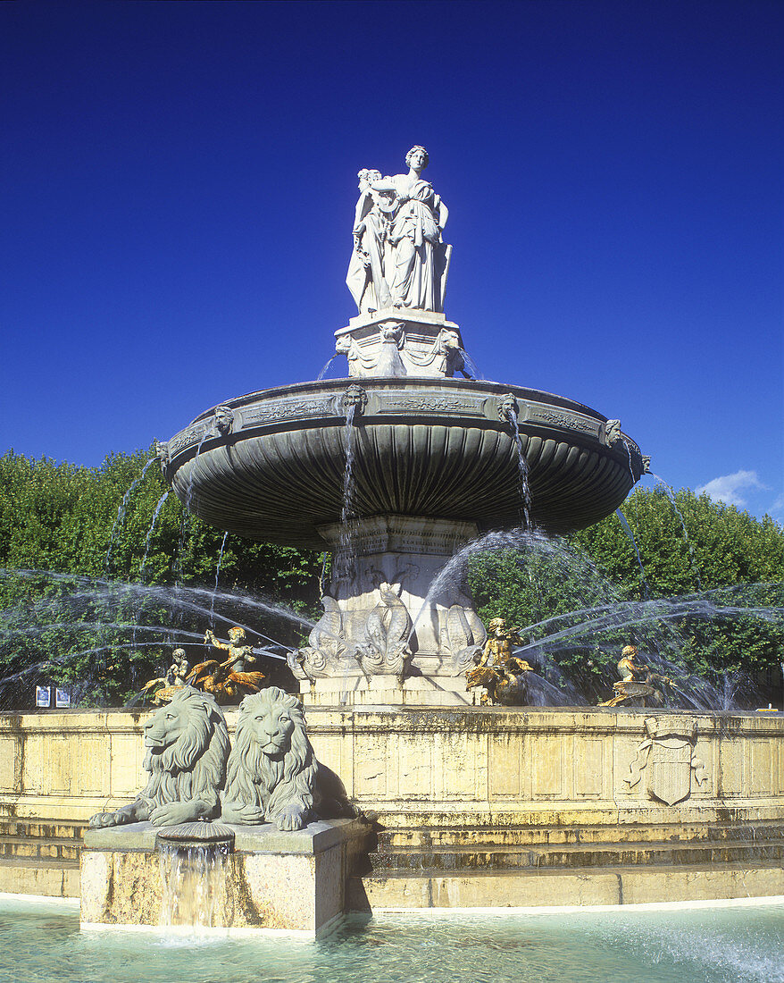 Rotonde fountain, Aix-en-provence, France.