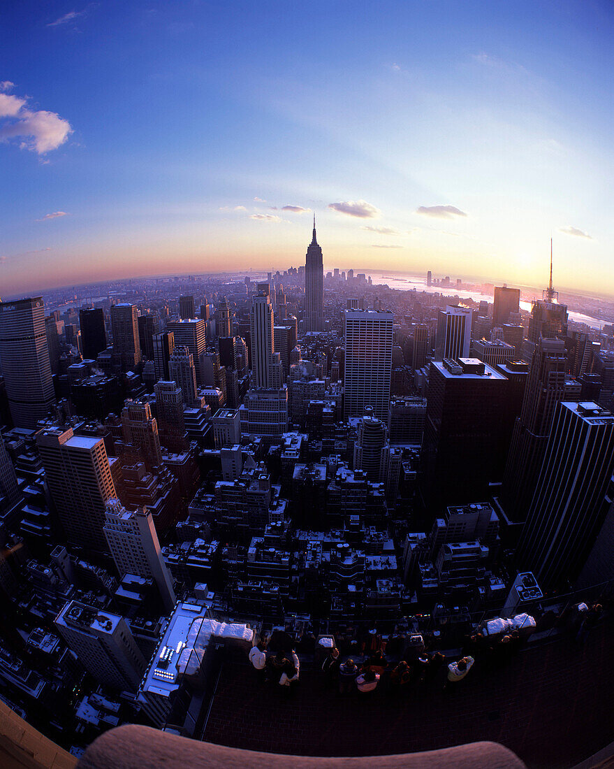 Christmas, Midtown skyline, Manhattan, New York, USA