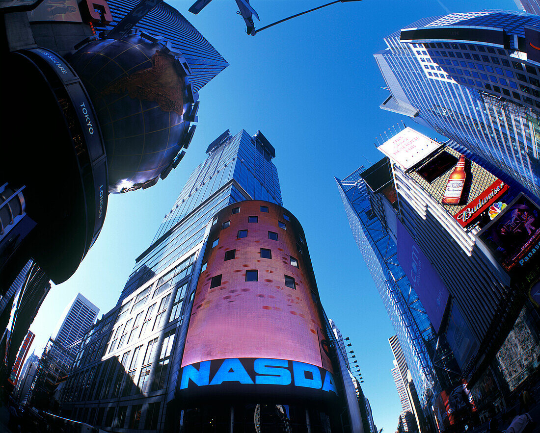 Nadaq stock exchange building, Times square, Manhattan, New York, USA