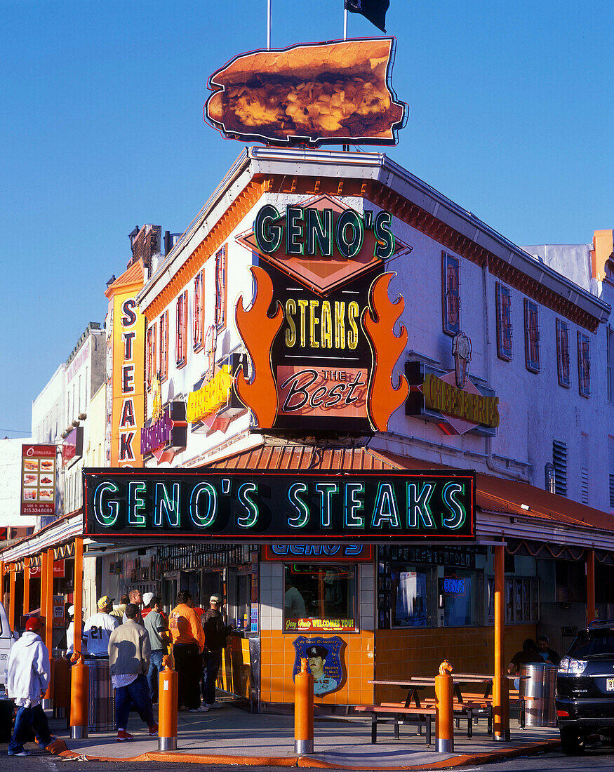 Genos steaks, South 9th Street, Philadelphia, Pennsylvania, USA