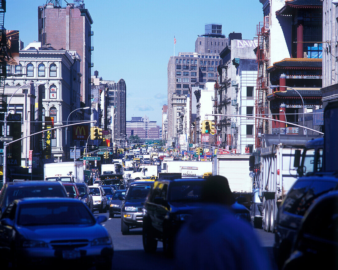 Traffic, Canal Street, Downtown, Manhattan, New York, USA