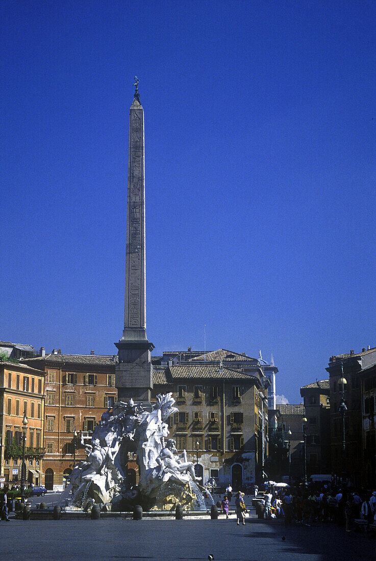 Fountain of the four rivers, Piazza navona, Rome, Italy.