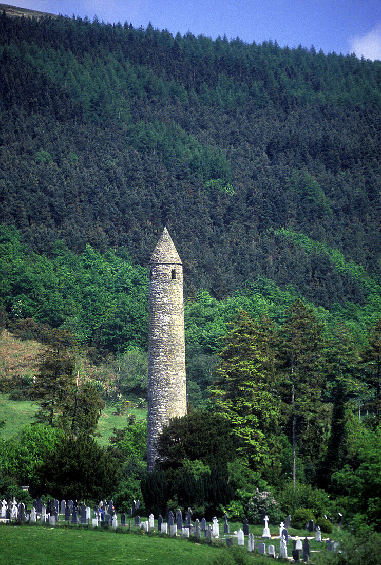 Round tower, Glendalough monastery, County wicklow, Ireland.