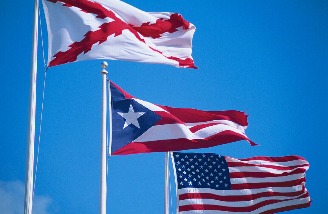 Flags. San Cristobal Fort. Puerto Rico