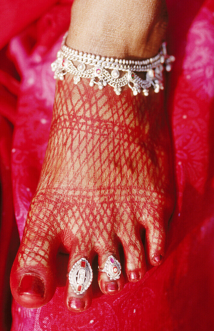 Woman Foot. Varanasi. India.
