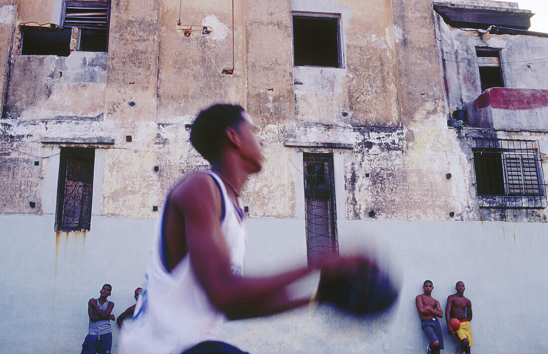 Playing basket. Havana. Cuba