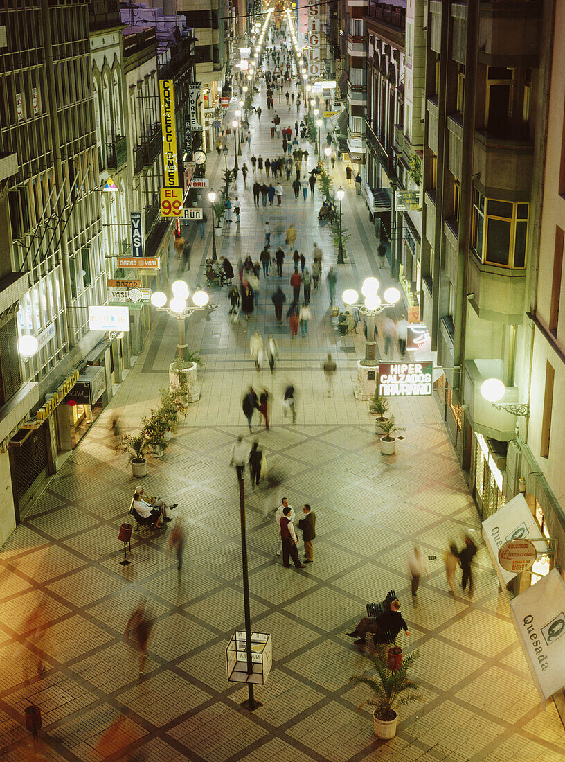 Triana Street, Las Palmas de Gran Canaria. Gran Canaria, Canary Islands, Spain