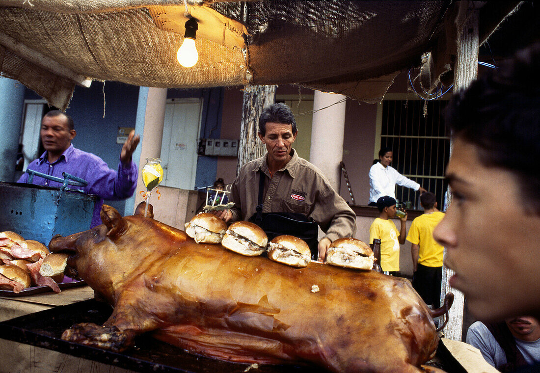 Pork sandwiches, Viñales Valley. Pinar del Río province, Cuba