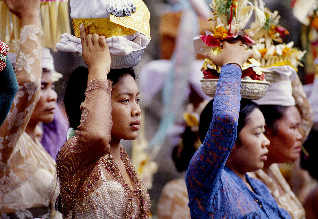 Religious procession. Near Ubud. Bali. Indonesia