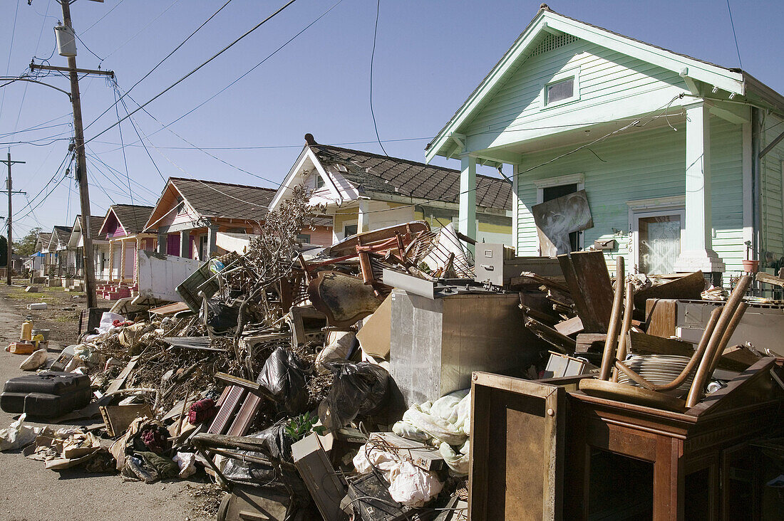 Hurricane Katrina damage at New Orleans
