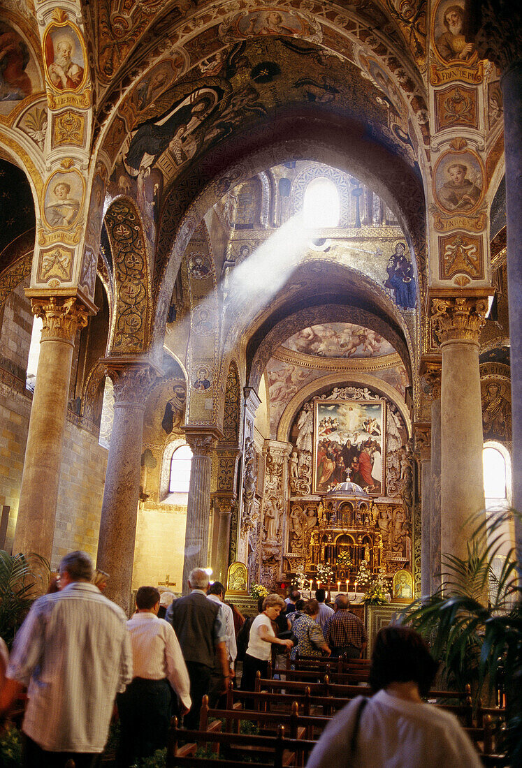 La Martorana, also named church of Santa Maria dell Ammiraglio. Palermo. Sicily. Italy