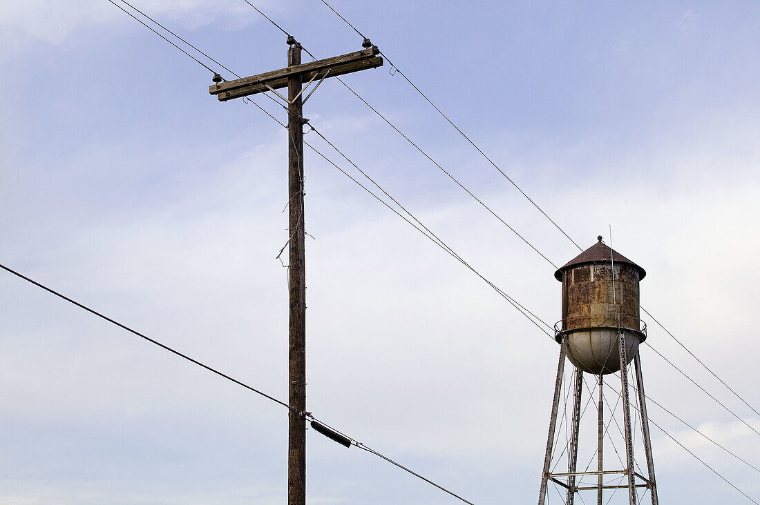 Telephone line, Sunflower County, Mississippi, USA