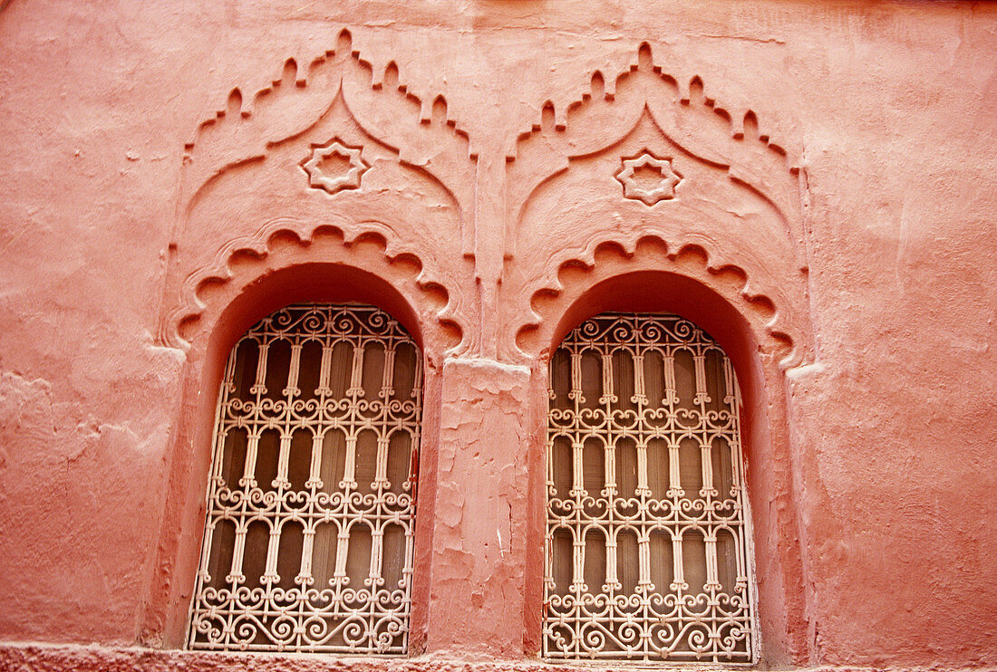 House (Riad) door in the medina, Marrakech. Morocco