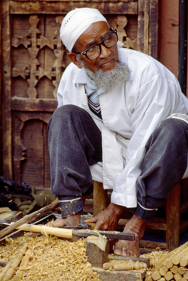 Artisan in the medina, Marrakech. Morocco