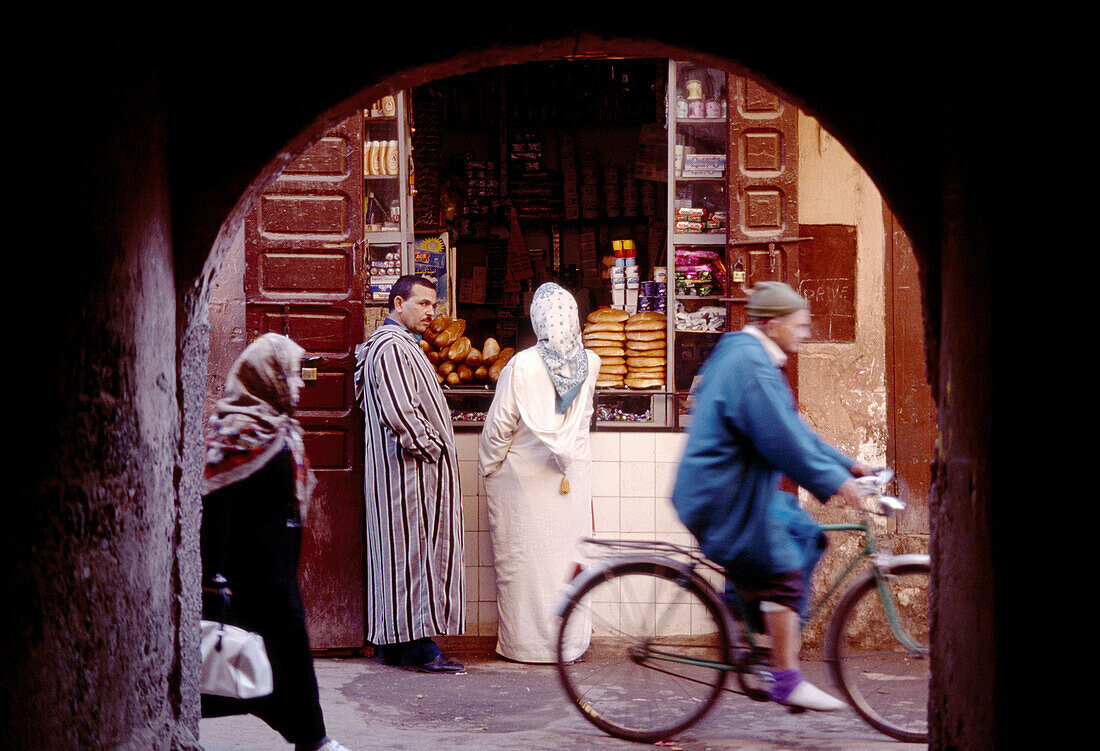 Street market at the Medina (old city), Marrakech. Morocco