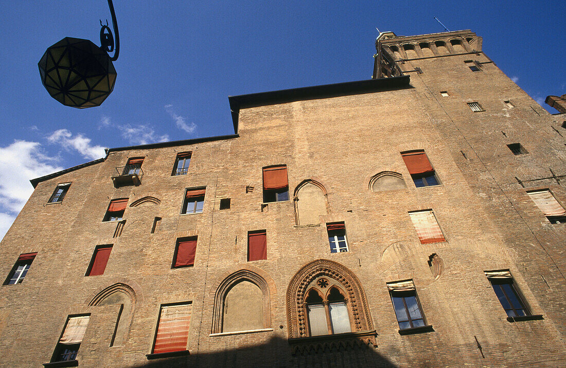 Palazzo d Accursio (aka Palazzo Comunale, town hall). Bologna. Emilia-Romagna, Italy
