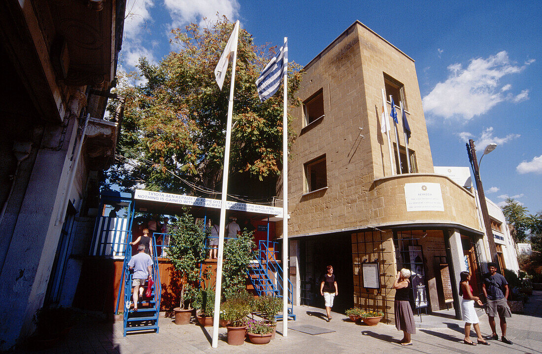 Turkish Cyprus barrier. Nicosia, Cyprus