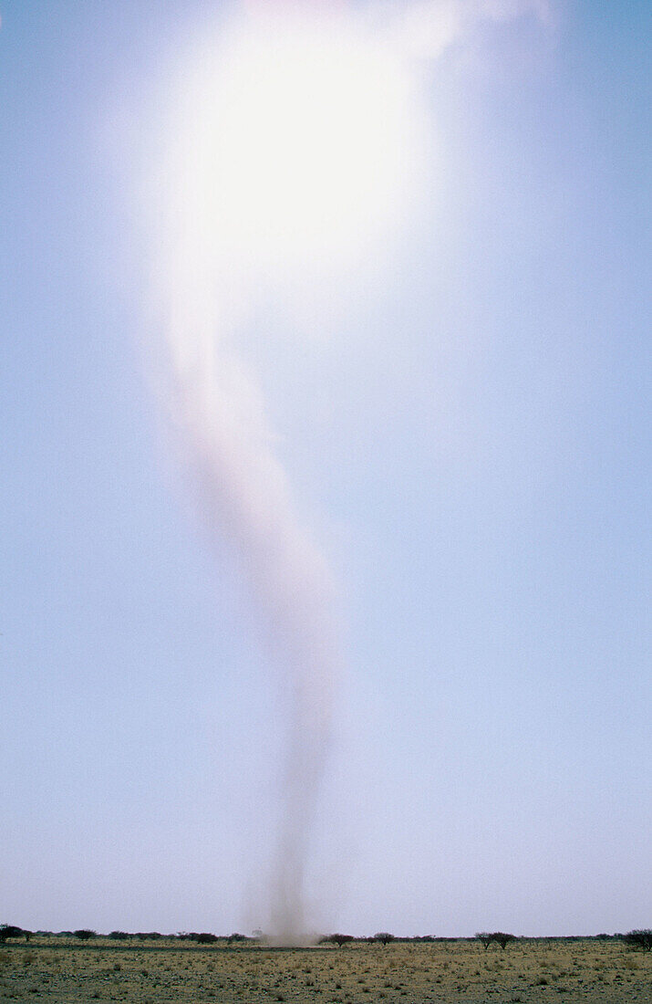 Typical Whirlwind in the Etosha National Park. Namibia