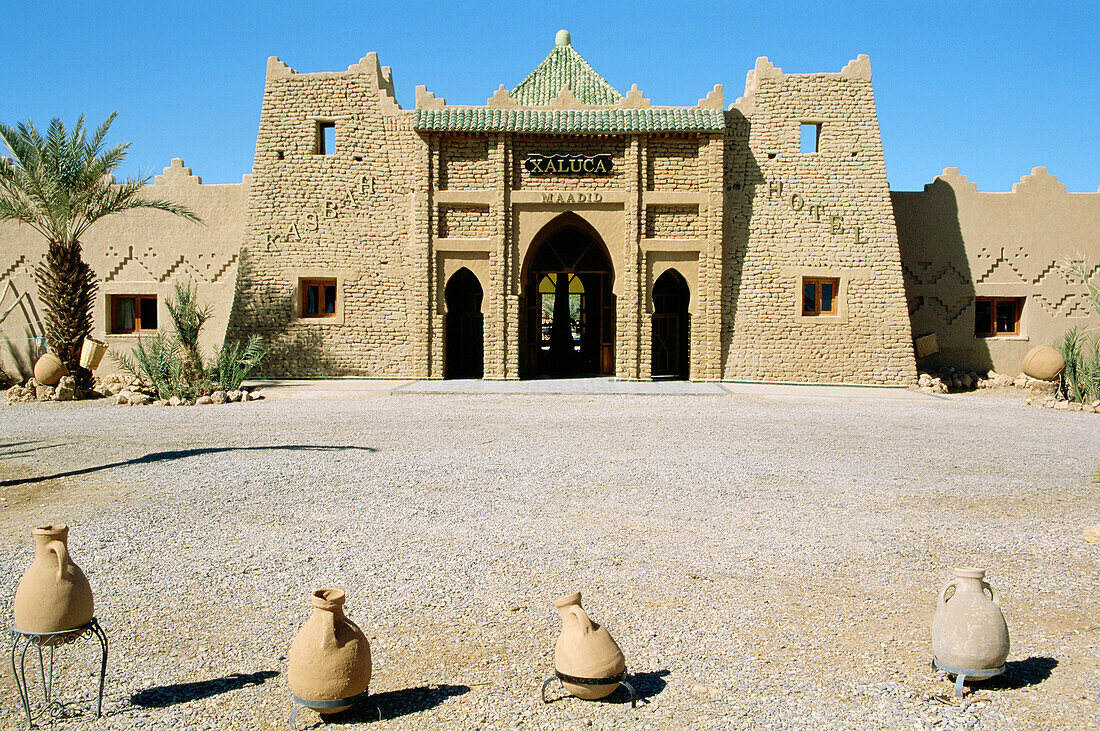 Magnificient Hotel Kasbah Xaluca Maadid near Erfoud. Southeast Morocco