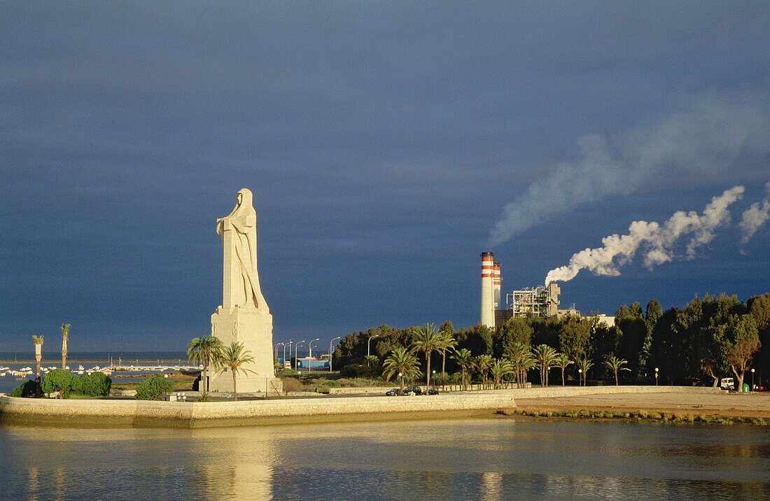 Monument to Christopher Columbus in Punta del Sebo. Huelva. Andalusia, Spain