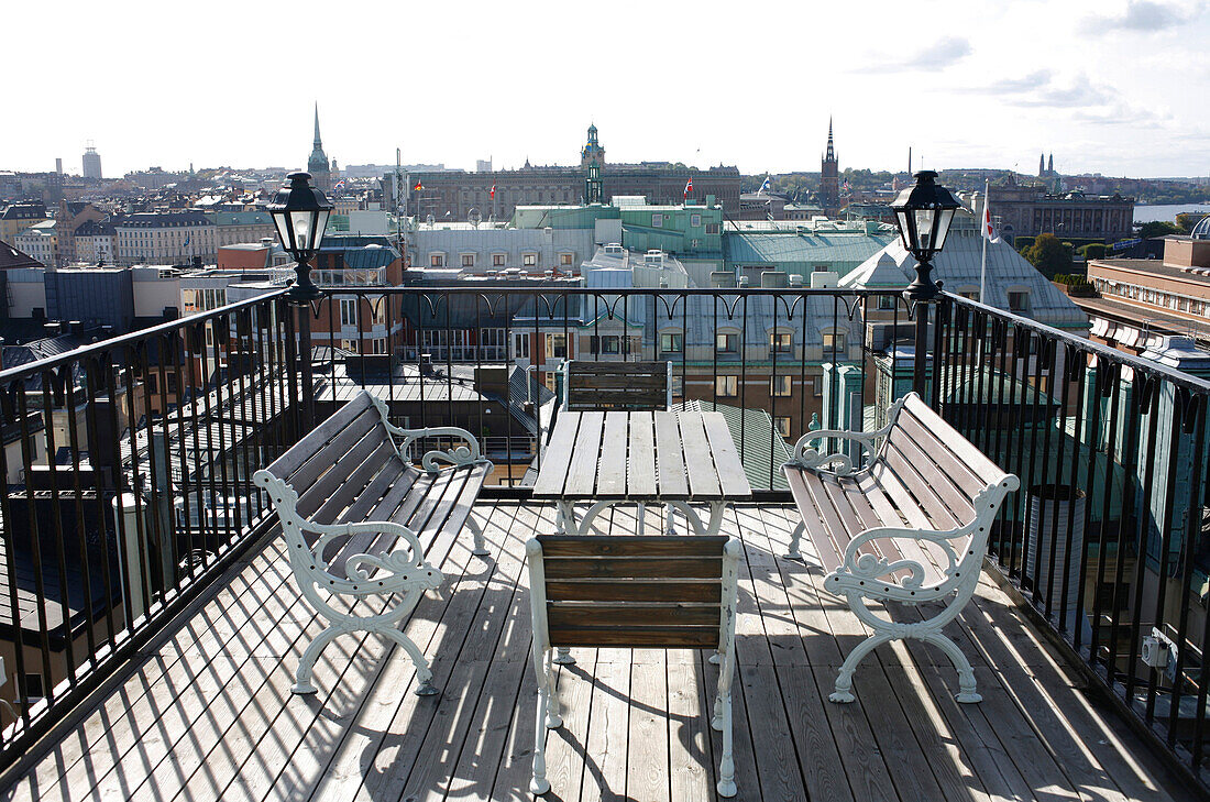 Roof terrace, Room 1001, Radisson SAS Hotel, Stockholm, Sweden