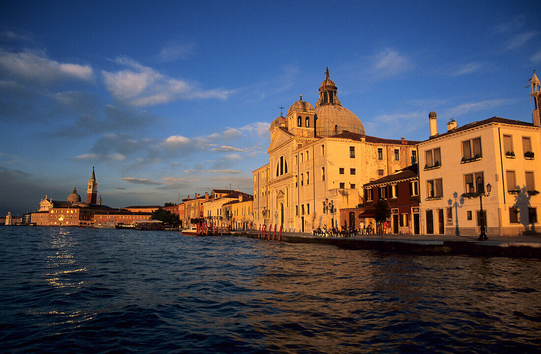 Venice seen from the lagoon (laguna), San Giorgio and La Giudecca, Venice, Venezia, Italy