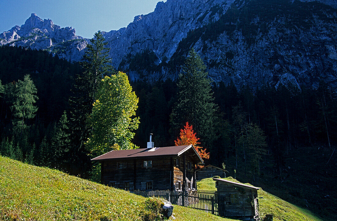 alpine hut, Wilder Kaiser, Kaiser range, Tyrol, Austria