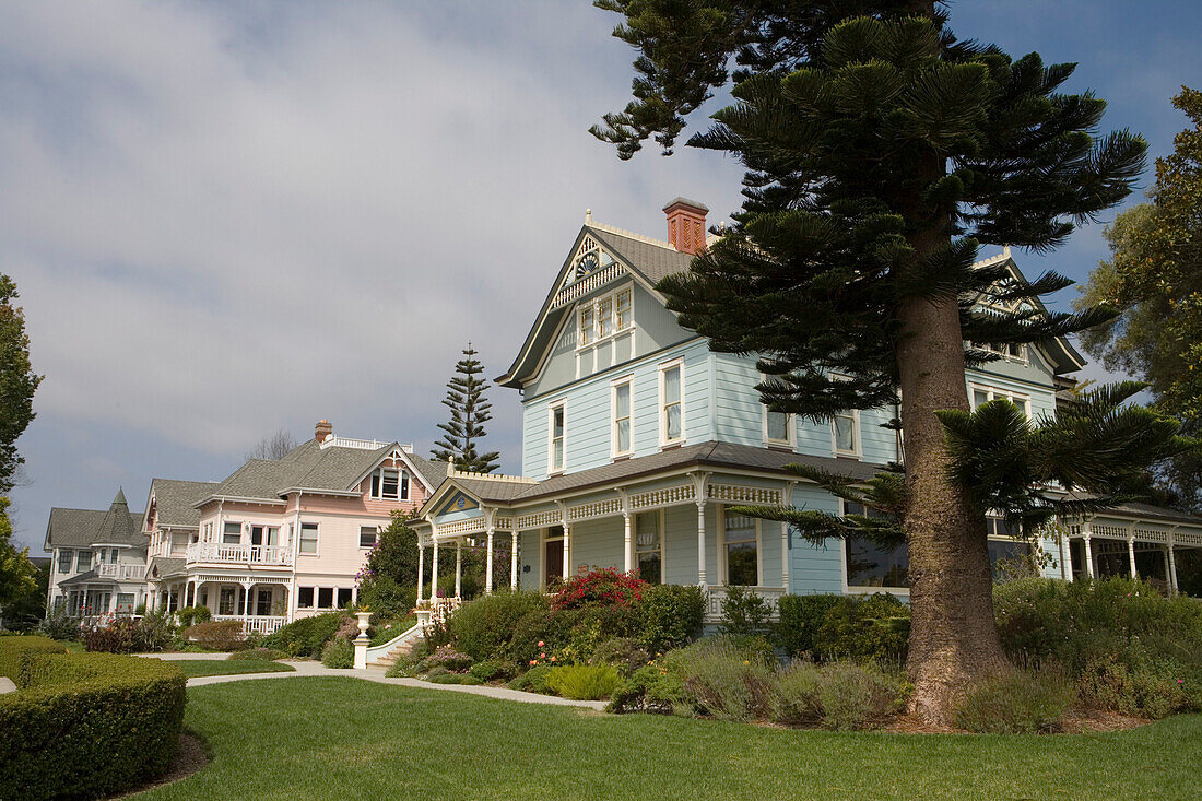 Viktorianische Häuser in Santa Cruz, Kalifornien, USA