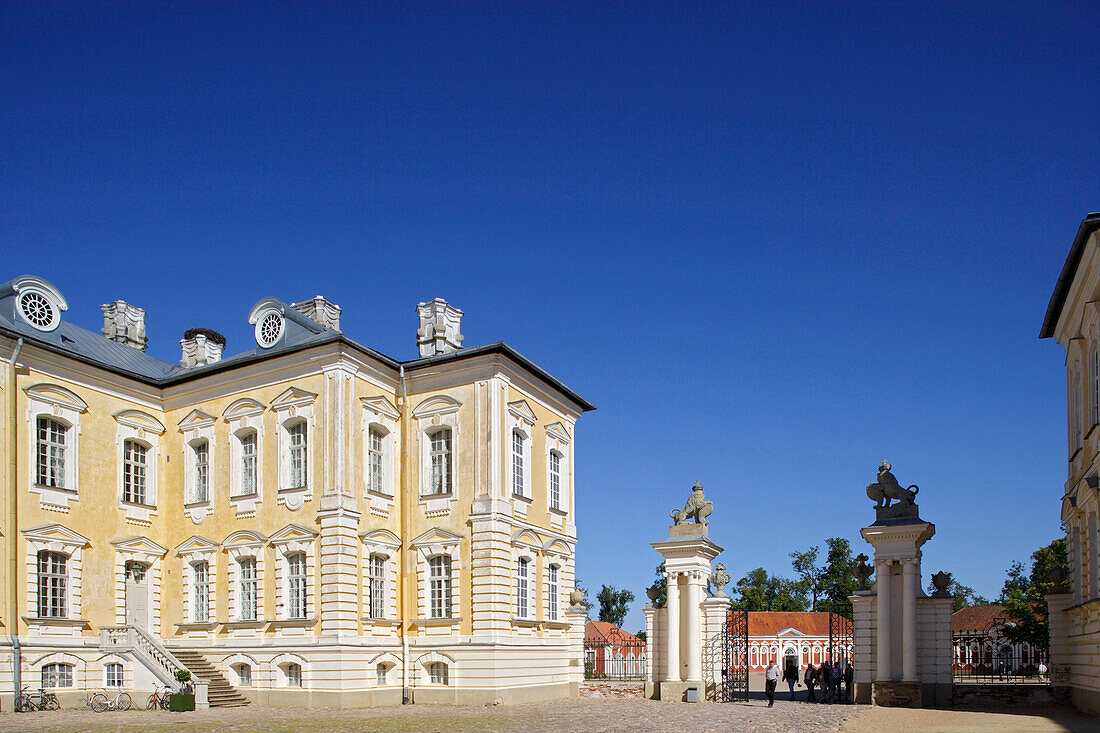 Rundale palace and grounds, built by Italian architect Bartolomeo Francesco Rastrelli 1735 to 1769 for the Duchy of Courland, Latvia