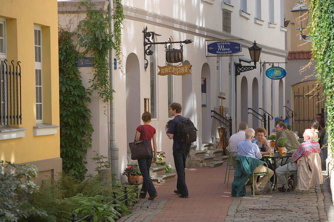 Eine Gasse in der Altstadt von Riga
