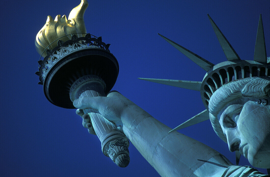 Torch, Statue of liberty, New York harbor, New York, USA
