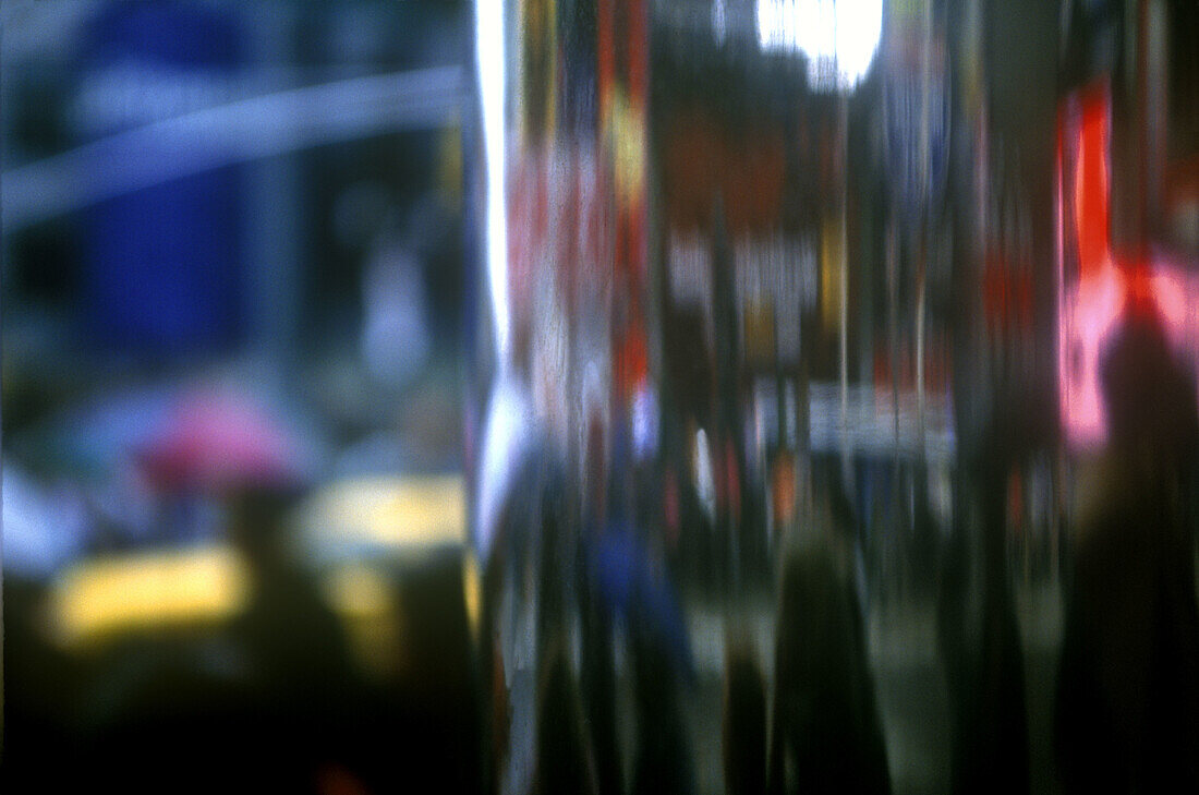 Crowds, Reflection, Times square, Midtown, Manhattan, New York, USA