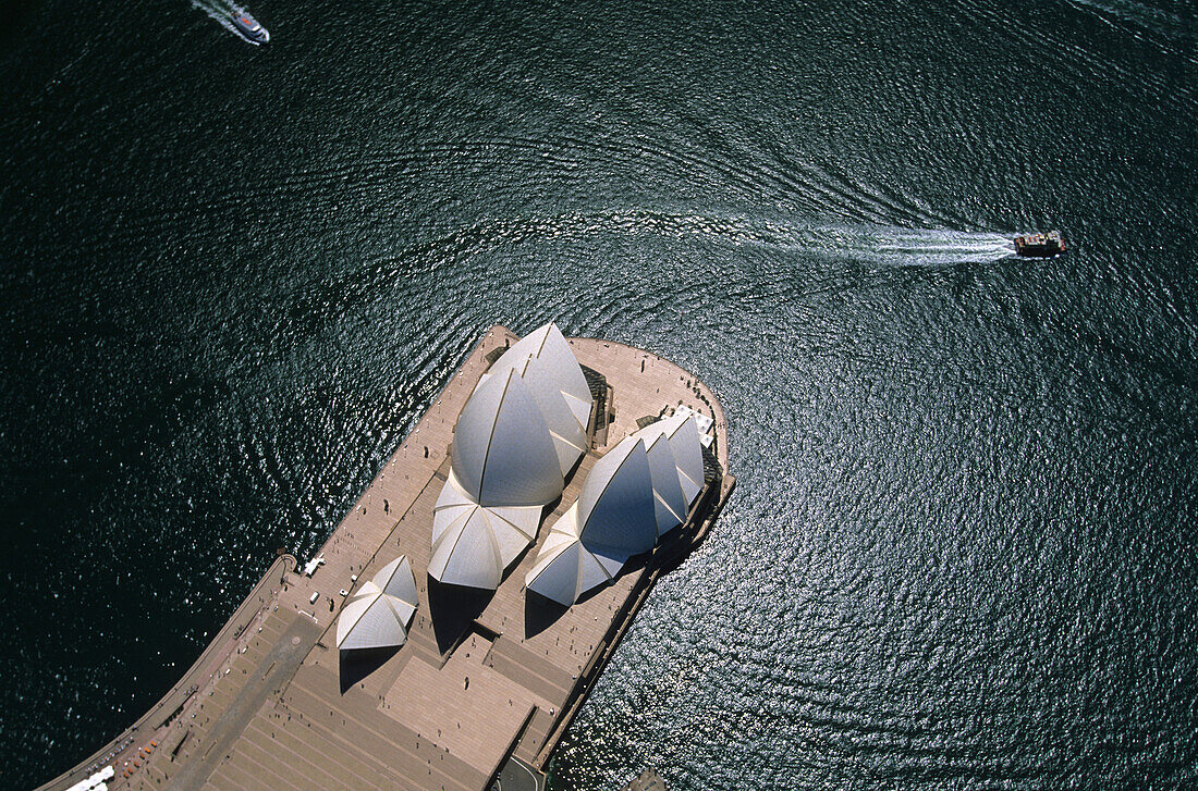 Luftaufnahme vom Opernhaus, Sydney, New South Wales, Australien